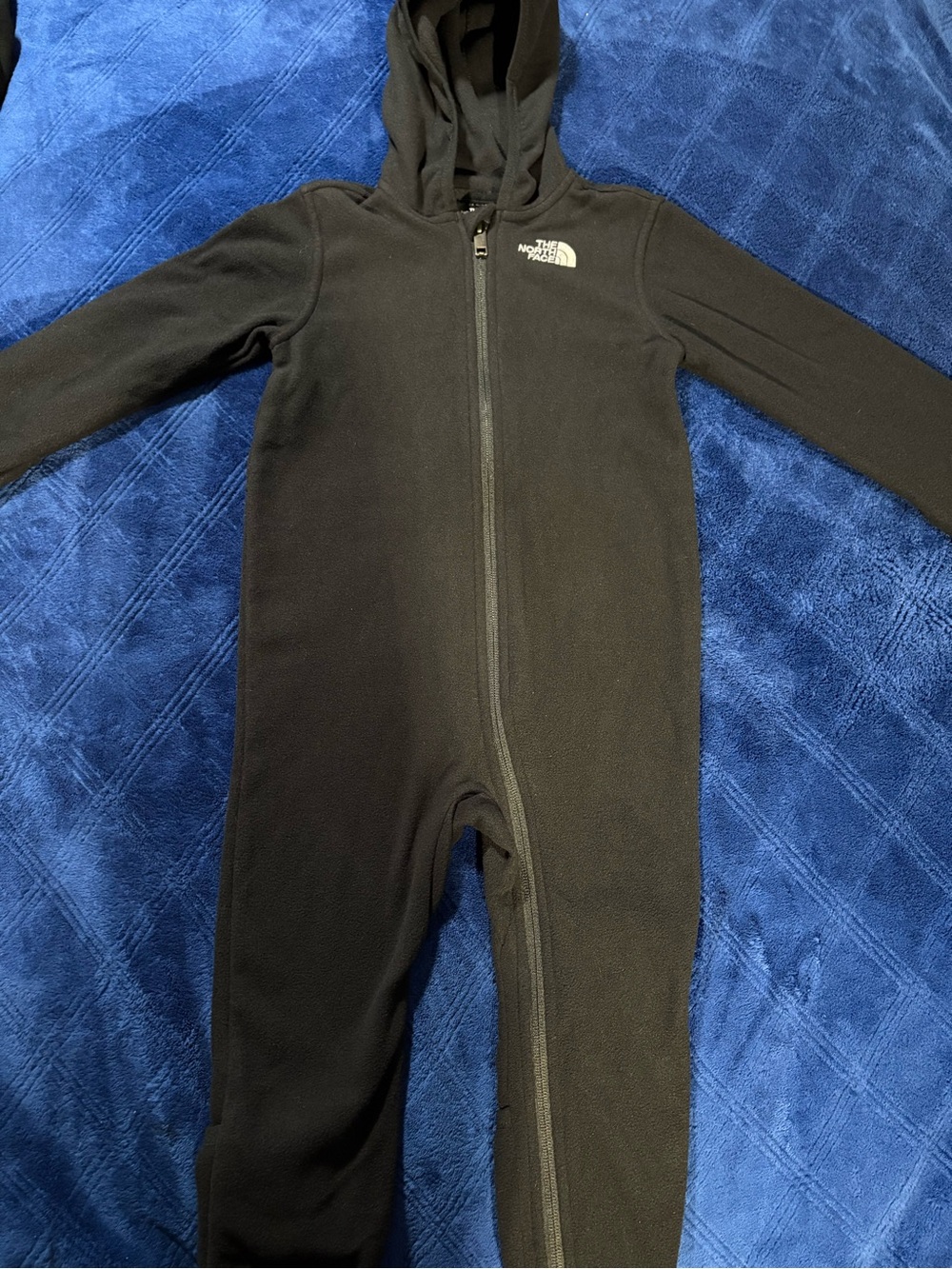 The North Face Kids Black Hooded Fleece One-Piece
